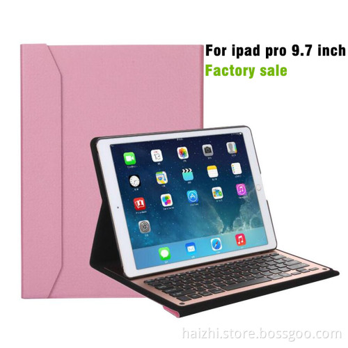9.7'' Leather Bluetooth Keyboard Protective Case With Stand For Ipad Pro 9.7 inch High Quality